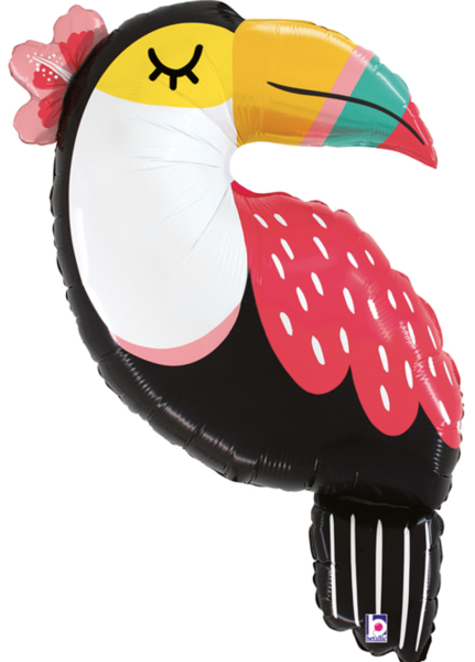 XXL Folienballon Figur - Toucan, Vogel - 102cm